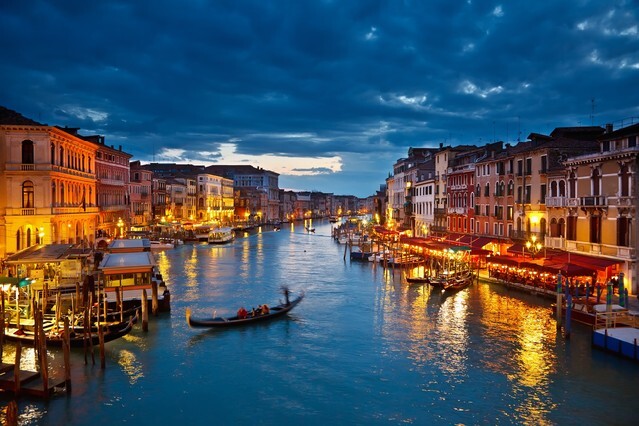 Grand Canal at night, Venice